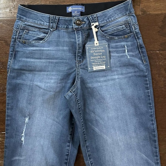 Democracy "Ab"solution Patriot Straight Leg Jeans – Size 10, NWT - Picture 2 of 10